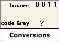 Conversions du binaire vers le code de Gray