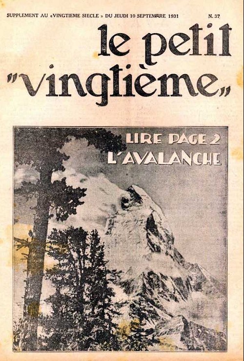 Consulter les informations sur la BD 10 septembre 1931: L'avalanche
