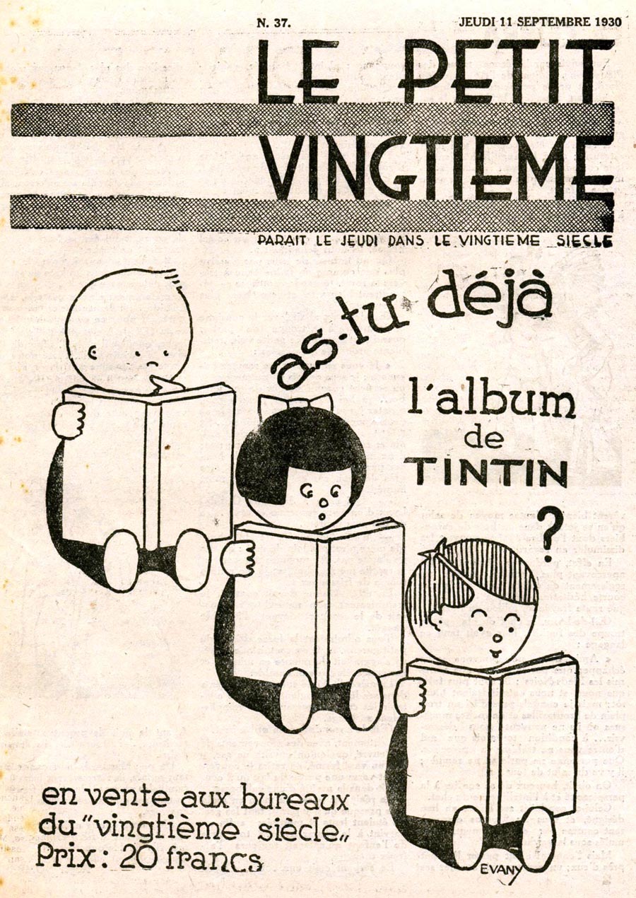 Couverture de l'album 11 septembre 1930: As-tu déjà l'album de Tintin ?