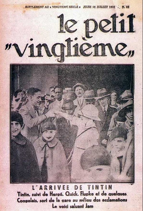 Couverture de l'album 16 juillet 1931: L'arrivée de Tintin