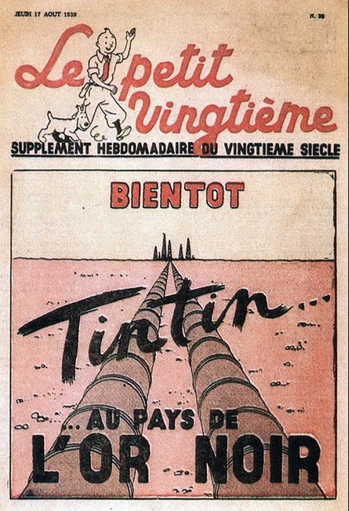 Couverture de l'album 17 août 1939 : Bientôt Tintin au pays de l'Or Noir