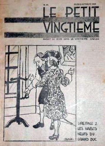 Consulter les informations sur la BD 2 octobre 1930: Les habits neufs du Grand Duc