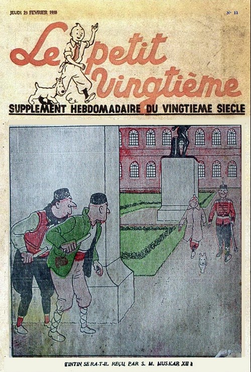 Couverture de l'album 23 février 1939 : Tintin sera-t-il reçu par S. M. Muskar XII ?