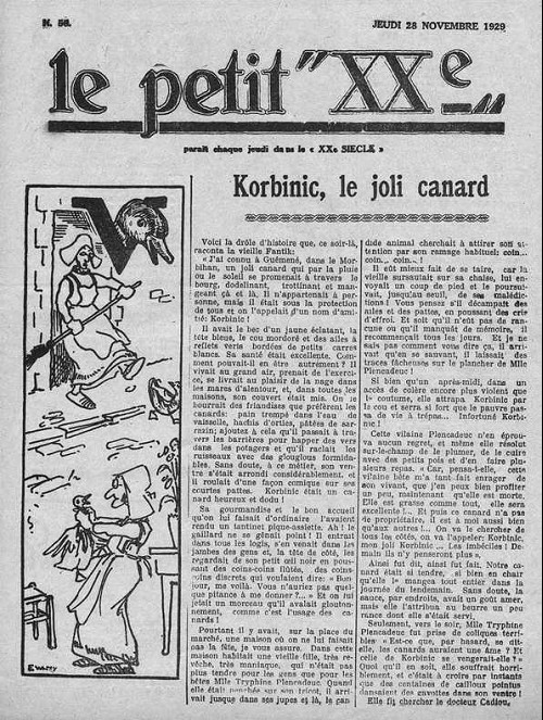 Consulter les informations sur la BD 28 novembre 1929: Korbinic, le joli canard