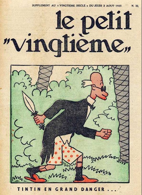Couverture de l'album 3 août 1933: Tintin en grand danger