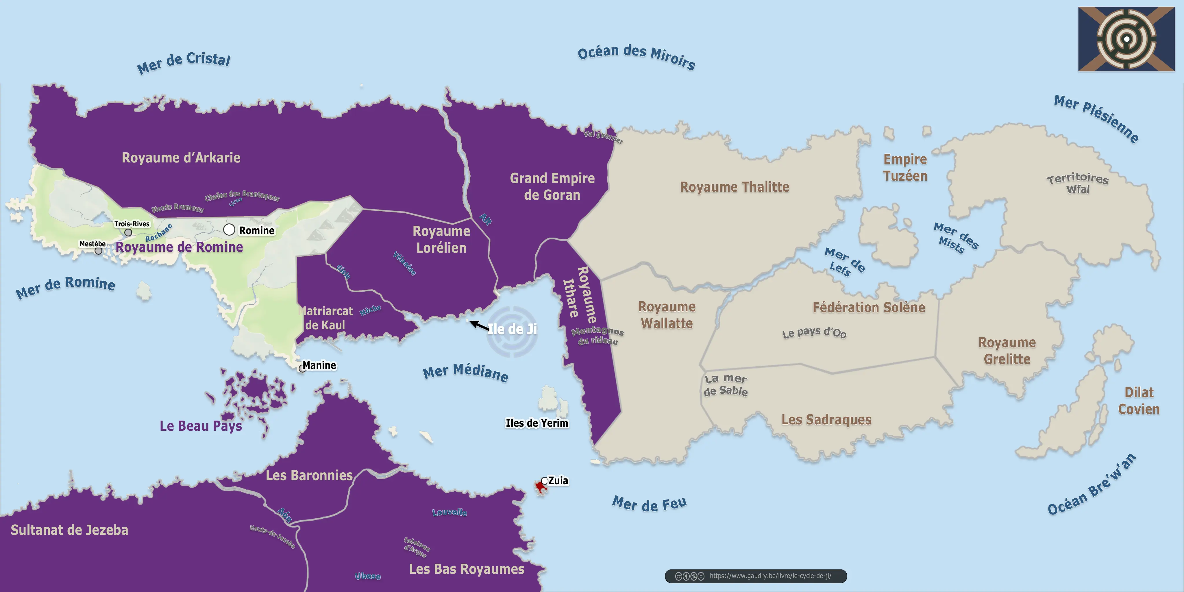Carte Romine, monde de Ji