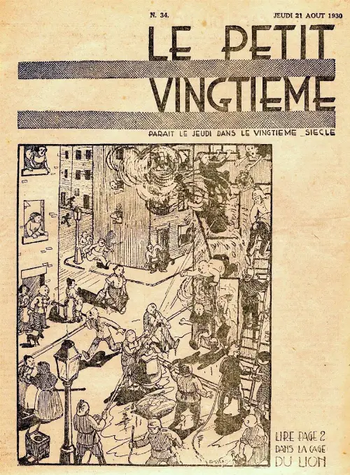 Consulter les informations sur la BD 21 août 1930: Dans la cage du lion