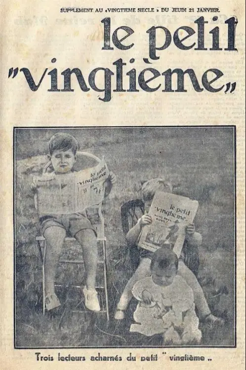 Consulter les informations sur la BD 21 janvier 1932: Trois lecteurs acharnés du petit  vingtième 