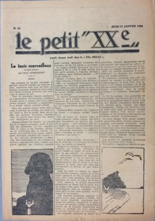 Consulter les informations sur la BD 31 janvier 1929: Le tapis merveilleux