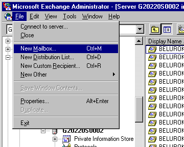 Menu File/New <u>M</u>ailbox