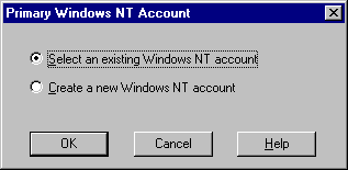 Primary Windows NT Account