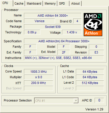 athlon64 3000+ venice