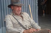 Harrison Ford lors du tournage d’Indiana Jones et le Royaume du crâne de cristal en 2008.
