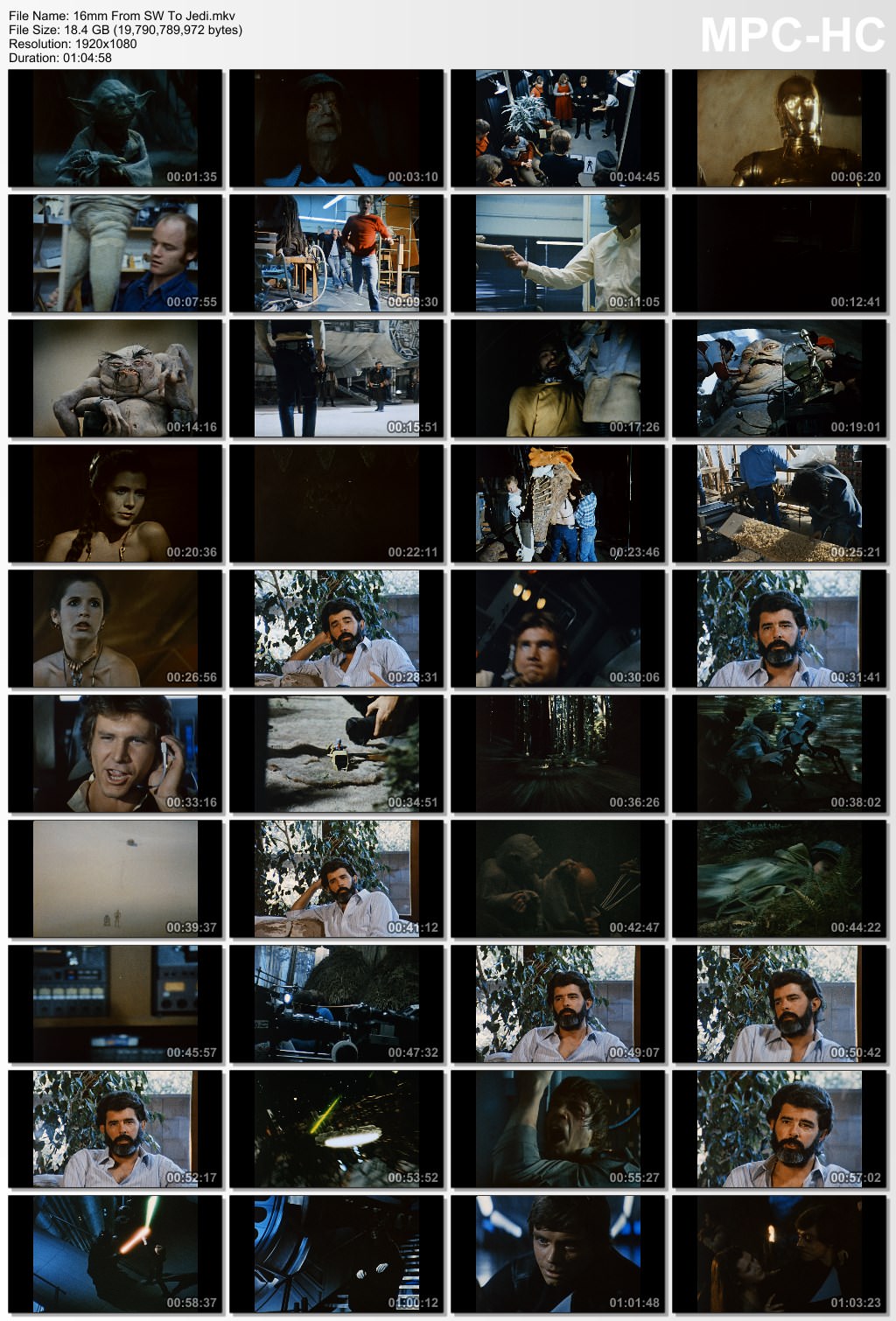 16 mm De Star Wars à Jedi en HD