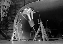 Les installations existantes de la NACA, comme cette soufflerie de grande taille, sont utilisées par le programme spatial avant même sa transformation en agence spatiale.