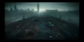 Jade traverse le pont de Westminster dans un monde dévasté