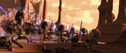 Avant la bataille de Yavin Droidekas and B2 Super battle droids