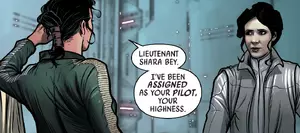 Shara Bey rencontre Leia Organa