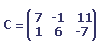 Matrice C (somme des matrices A et B)