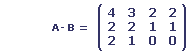 Matrice A-B (exercice 2)