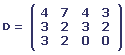 Matrice D (exercice 2)