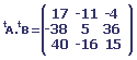 Matrice transposée de A * transposée de B (exercice 1)