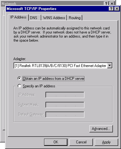 TCP/IP Properties TCP/IP Properties