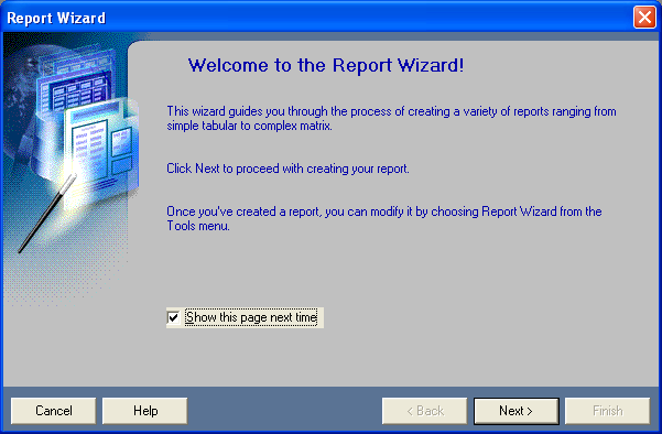 Welcome to the Report Wizard!