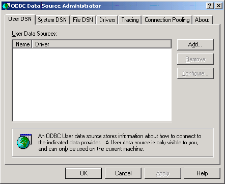 Ecran Data Sources (ODBC) Ecran Data Sources (ODBC)