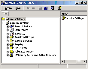 Ecran Domain Security Policy
