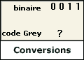 Conversions du binaire vers le code de Gray Conversions du binaire vers le code de Gray
