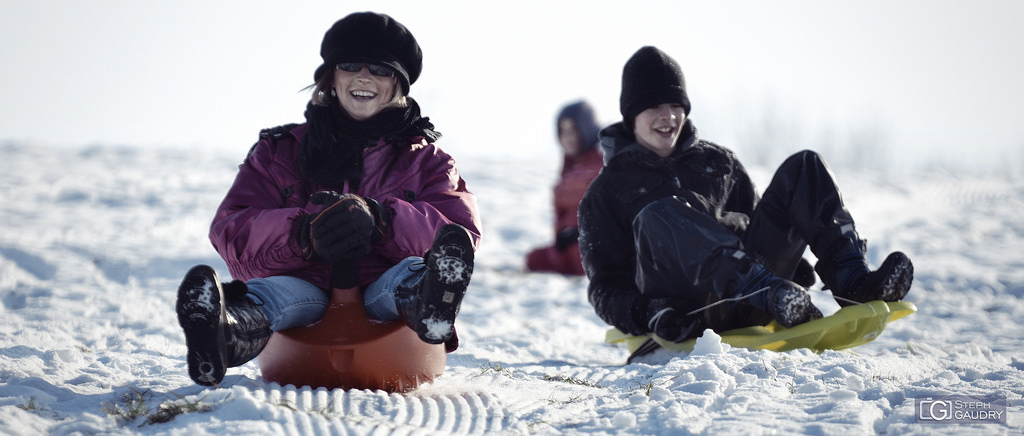 Snow sled races