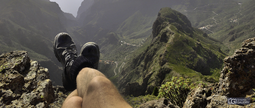 Trekking : El descanso y la vista sobre el Barranco de Masca