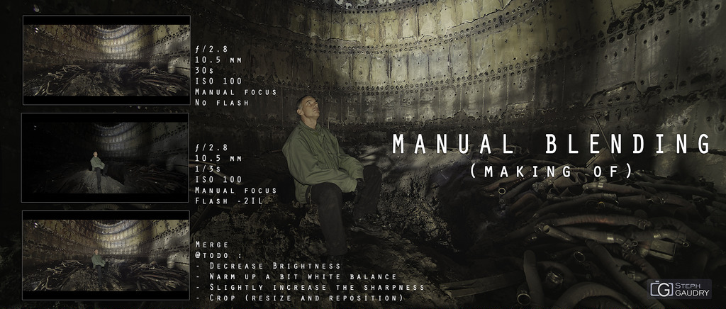 Cliquez sur la photo pour afficher le diaporama en meilleure qualité Manual blending - Making of (Trapped into the beast)