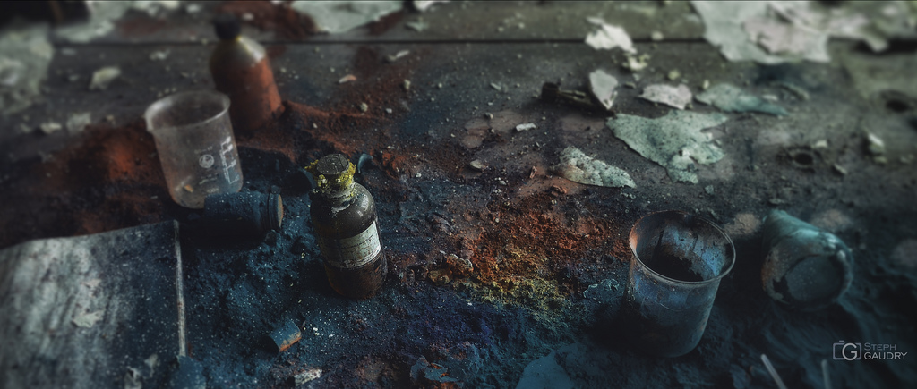 Le banc de chimie - pigments de couleurs Colors of chemical decay - v1