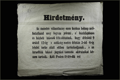 Hirdetmény - Jewish Museum 4