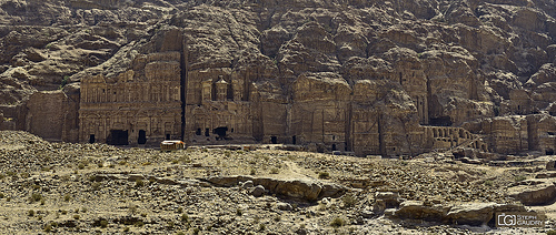 Petra, vue sur  les tombeaux royaux