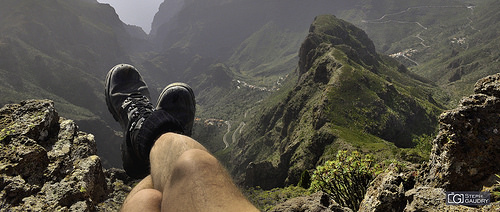 Trekking : El descanso y la vista sobre el Barranco de Masca