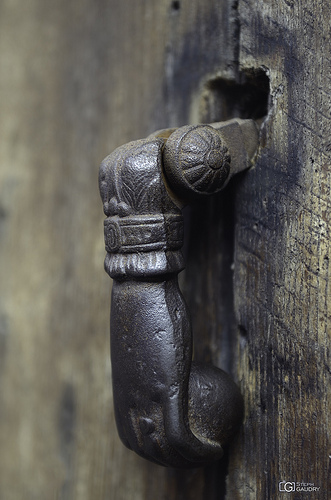 Heurtoir de porte en forme de main à Liège