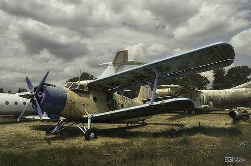 Biplane Antonov An-2 and Antonov An-12