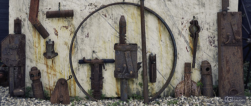 Outils rouillés - carrières de marbre