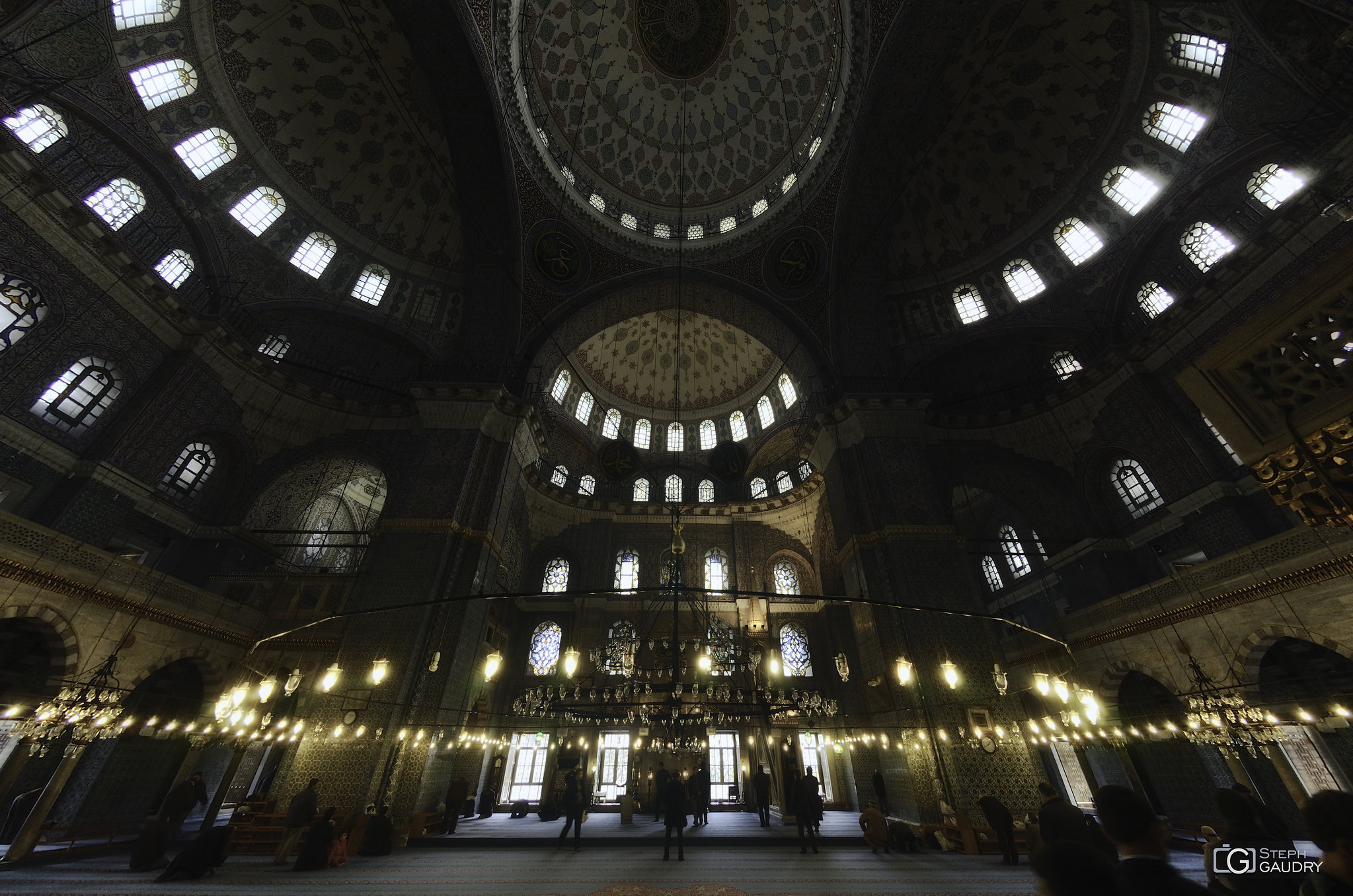 Intérieur de la Mosquée bleue à Istanbul