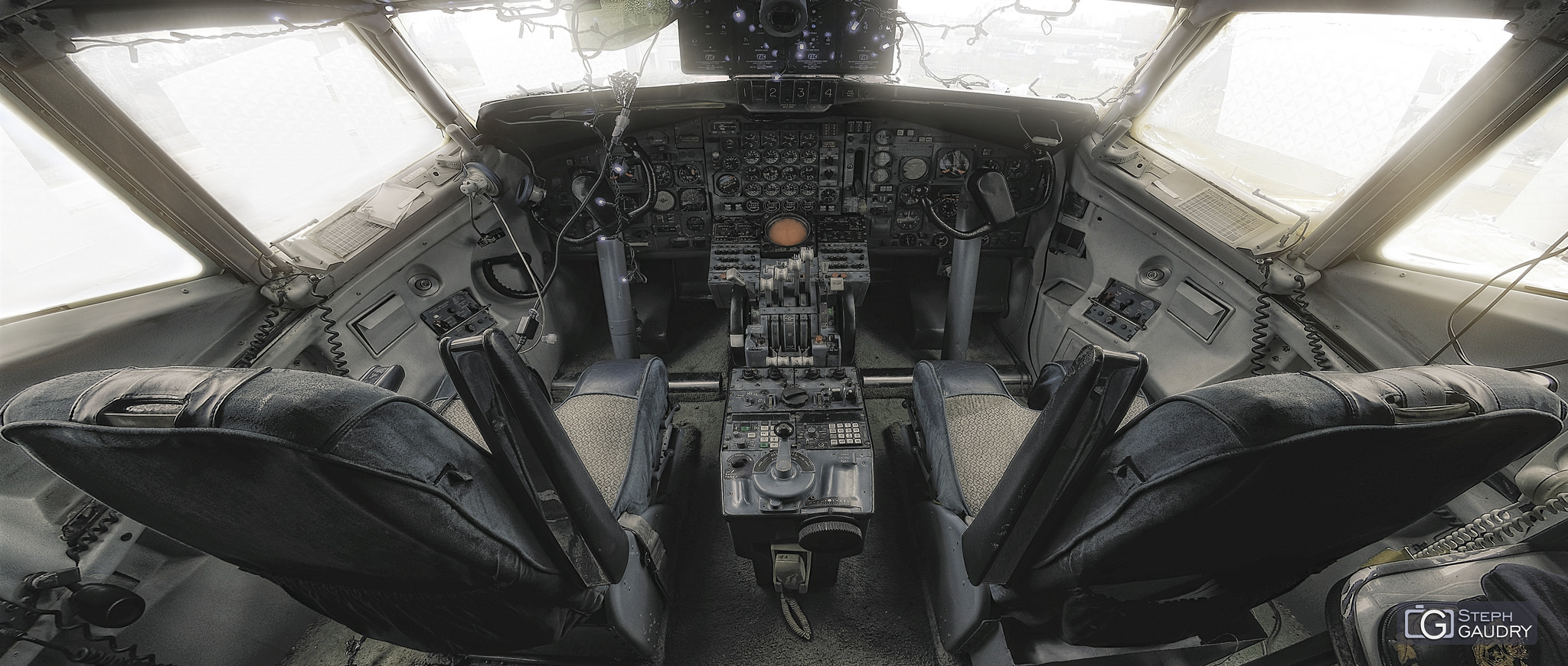 Cockpit Boeing 707 - Flat colored version