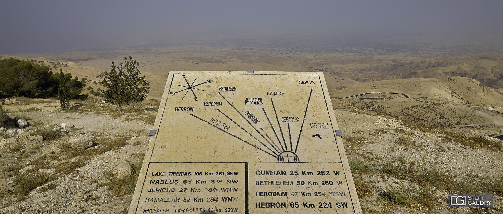 Jordanie / Table d'orientation du mont Nébo