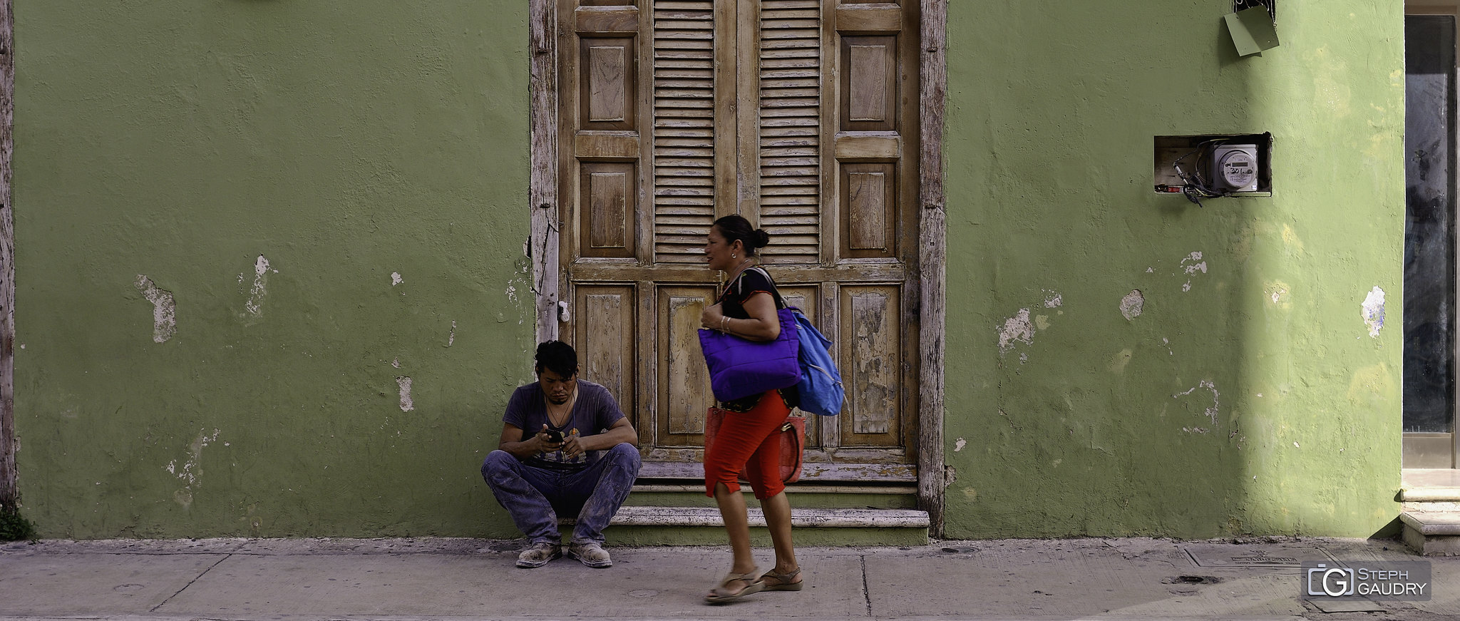Scène de rue à Campeche [Klicken Sie hier, um die Diashow zu starten]