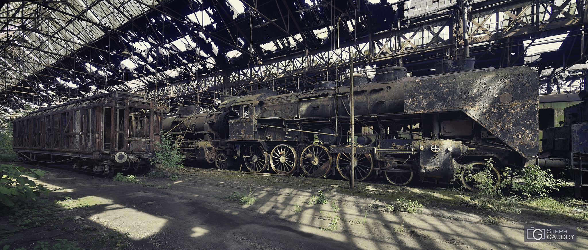 Abandoned steam train [Click to start slideshow]