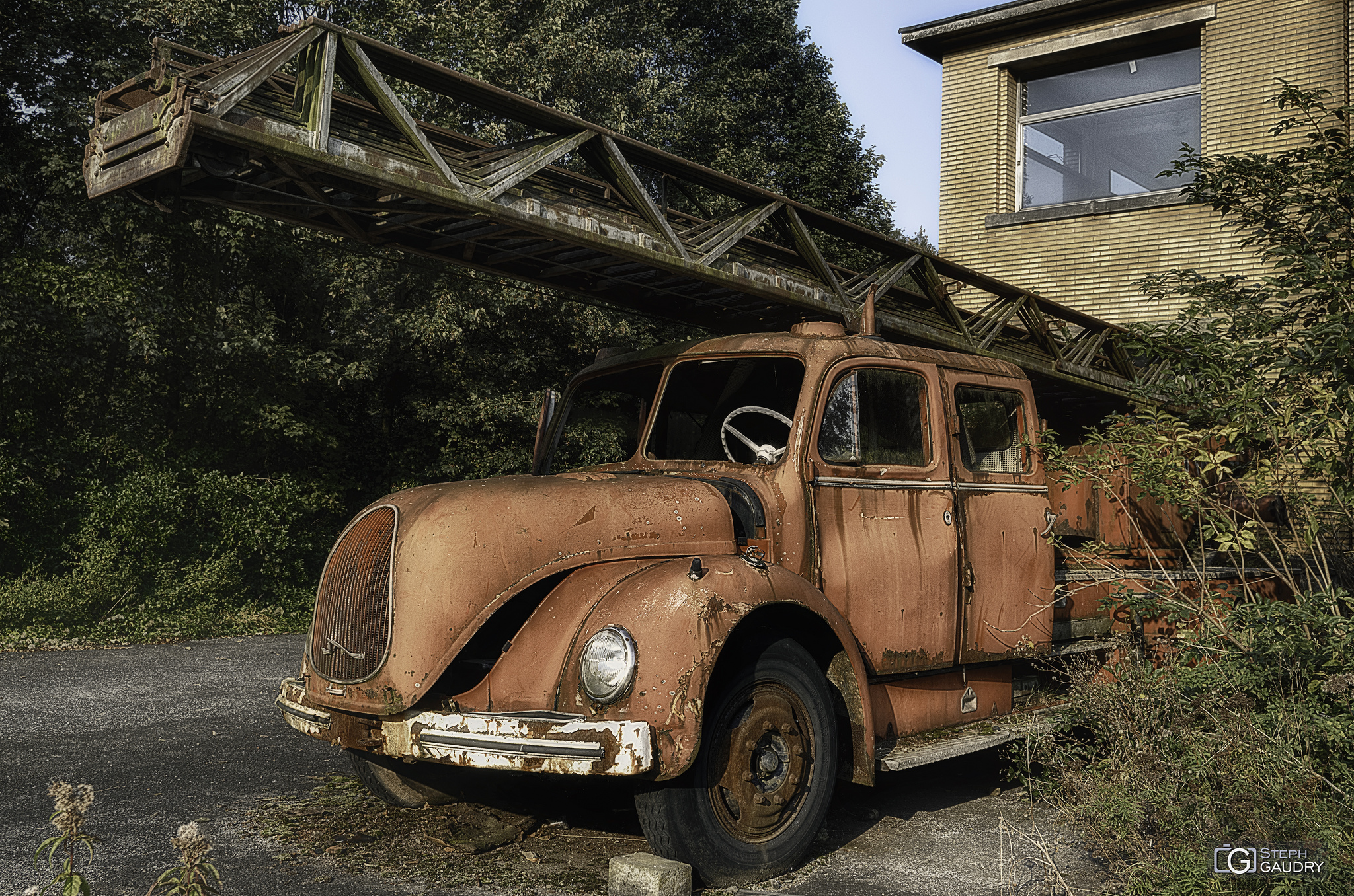 Le camion de pompiers du sanatorium