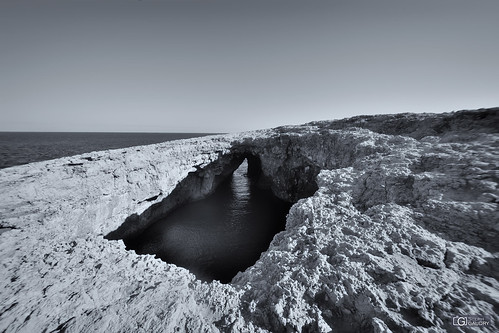 Coral Lagoon à Malte - noir et blanc