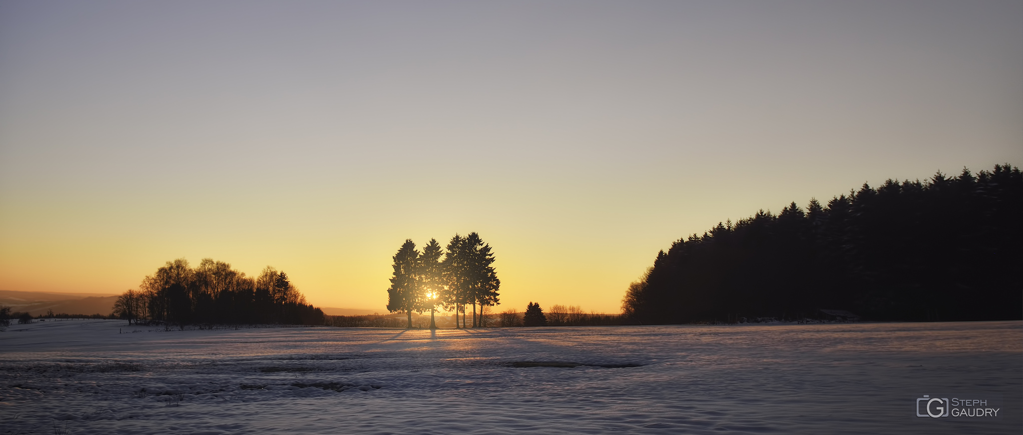 Coucher de soleil sur Andrimont, Chevrouheid [Klik om de diavoorstelling te starten]