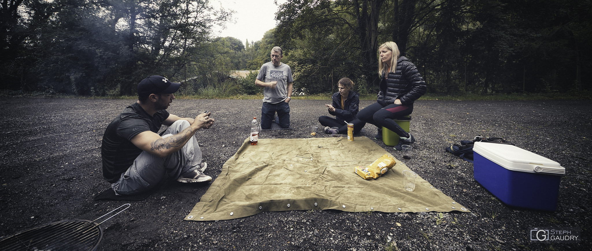 Apéro avant le BBQ entre deux Via Ferrata [Klik om de diavoorstelling te starten]